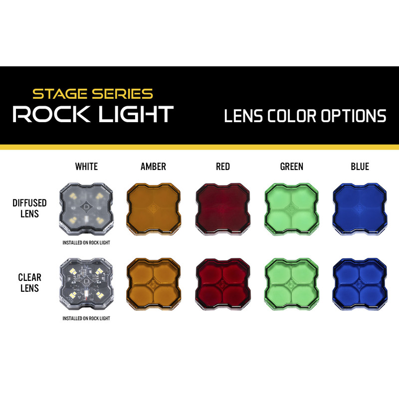  Diode Dynamics - White Clear Lens for Stage Series Rock Lights